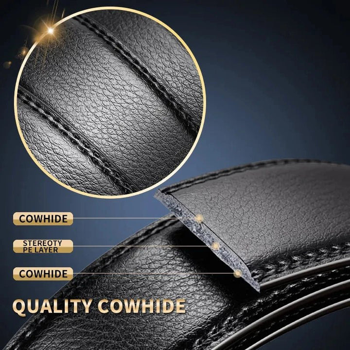 Men Black Leather Belts - Derslash