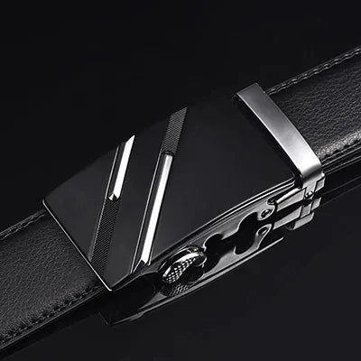 Men Black Leather Belts - Derslash