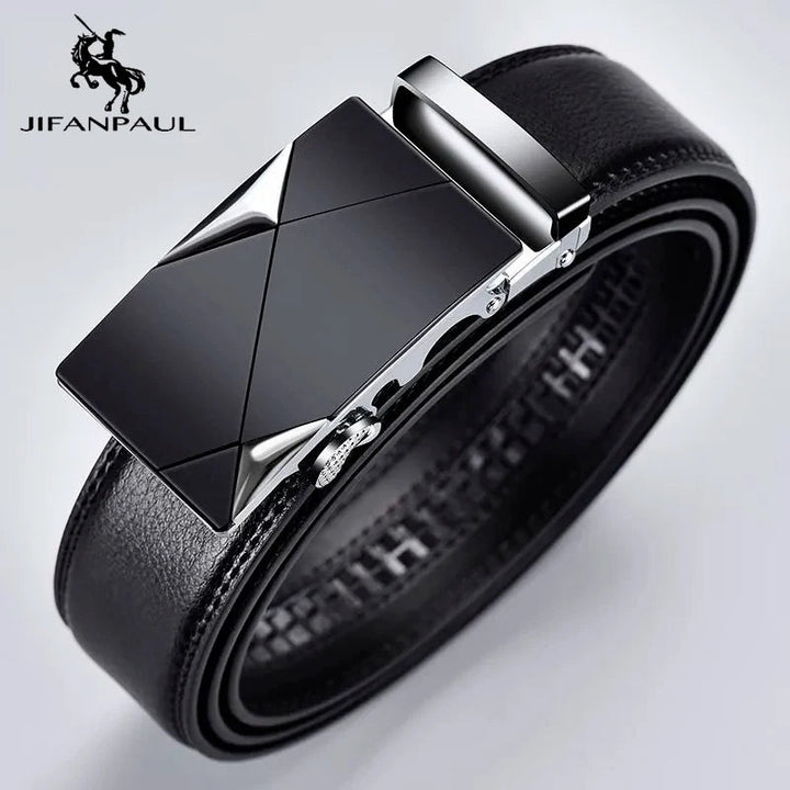 Men Black Leather Belts - Derslash