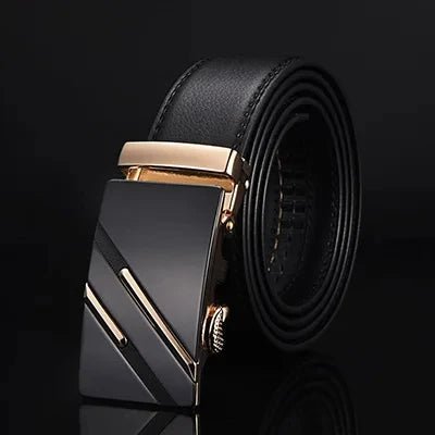 Men Black Leather Belts - Derslash