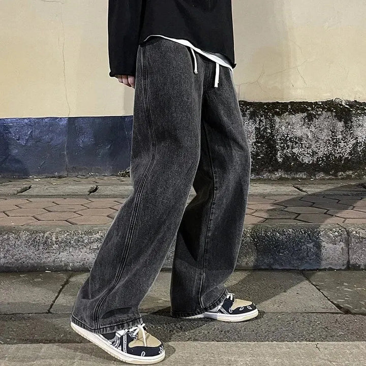 Men's New Fashion Solid Color Drape Jeans - Derslash
