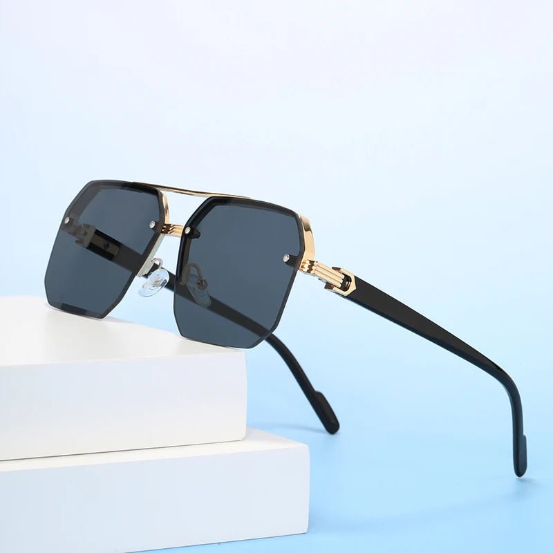 Oversize Retro Double Bridges style Sunglasses - Unisex - Derslash