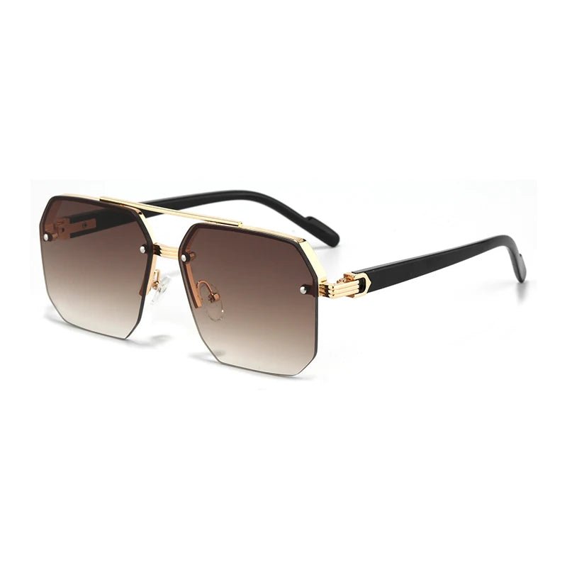 Oversize Retro Double Bridges style Sunglasses - Unisex - Derslash