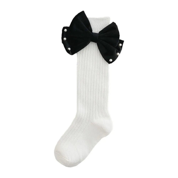 pearl Bowtie knot girl socks - Derslash