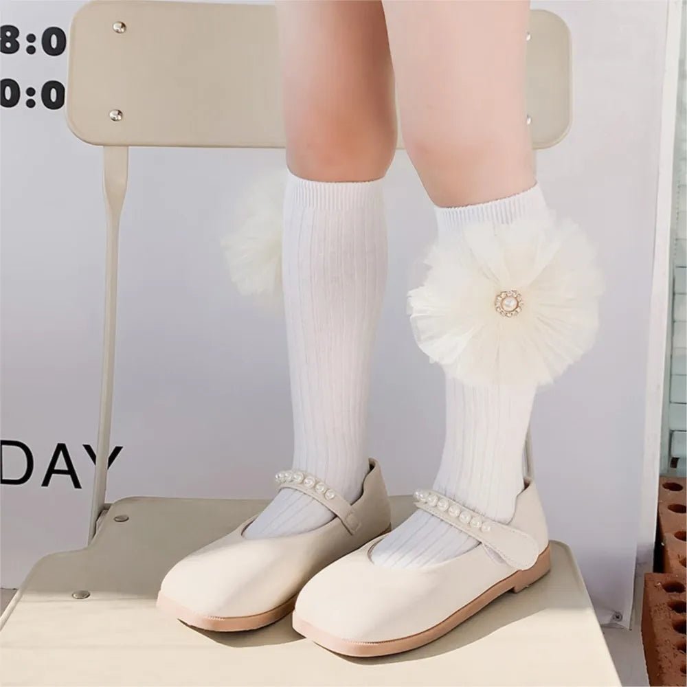 pearl Bowtie knot girl socks - Derslash