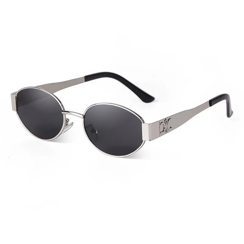 Retro Oval Metal Sunglasses - Derslash