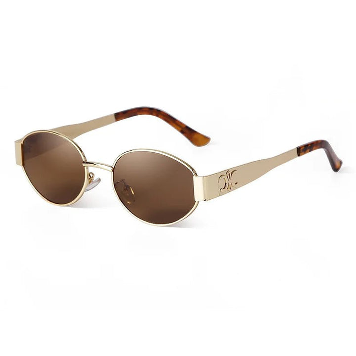 Retro Oval Metal Sunglasses - Derslash