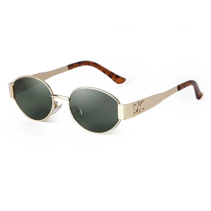 Retro Oval Metal Sunglasses - Derslash