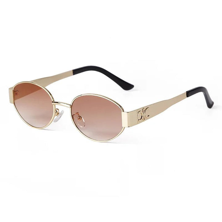 Retro Oval Metal Sunglasses - Derslash