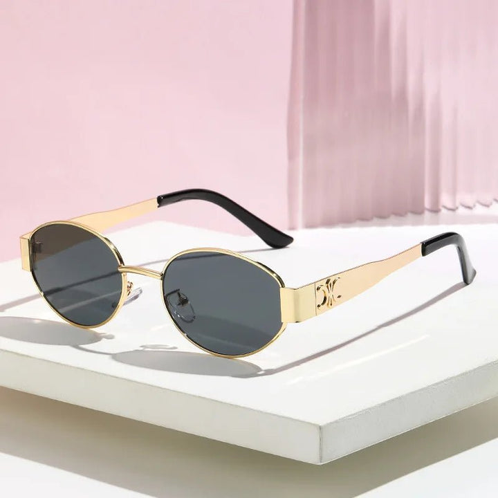 Retro Oval Metal Sunglasses - Derslash