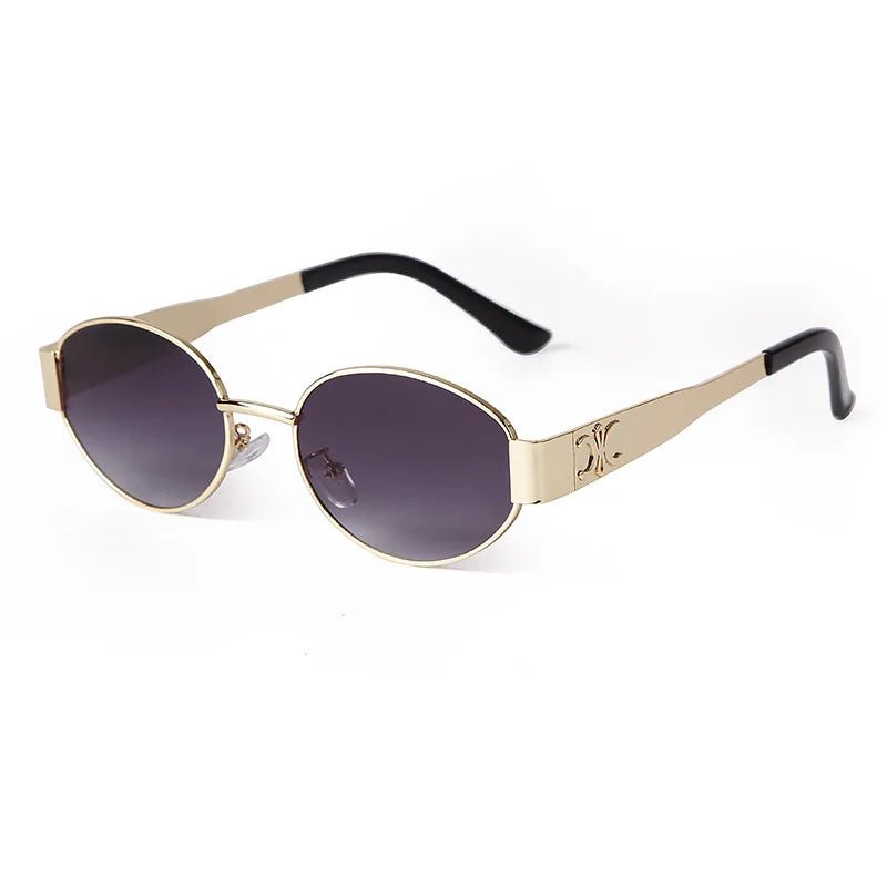 Retro Oval Metal Sunglasses - Derslash