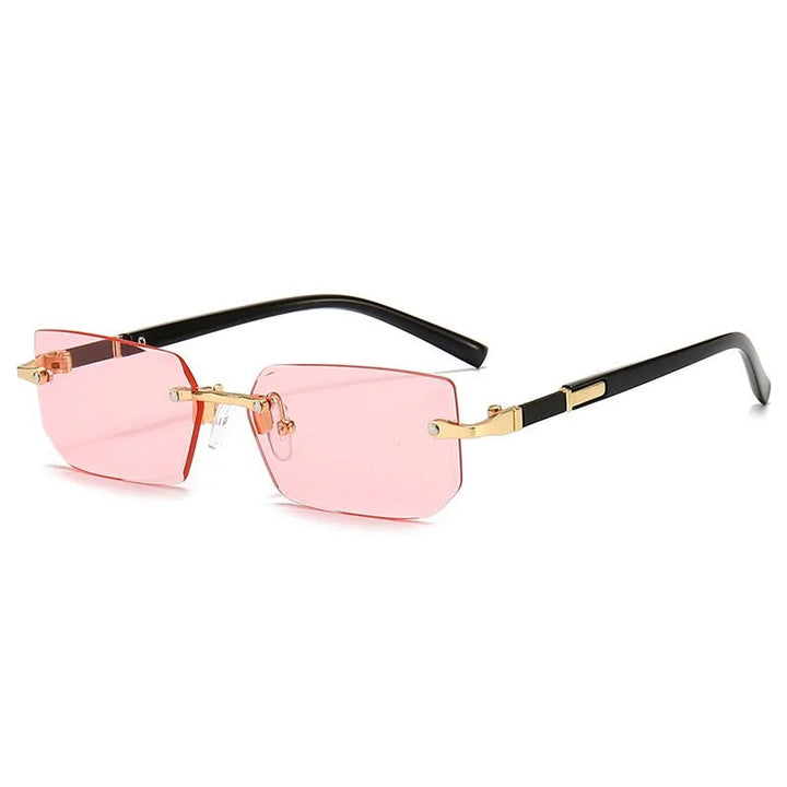 Rimless Rectangle Fashion Sunglasses For Women - Derslash