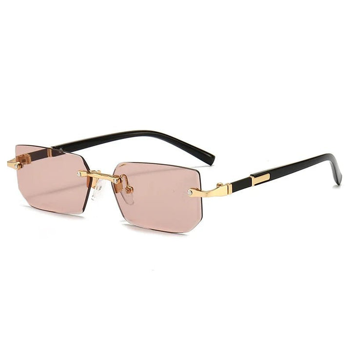 Rimless Rectangle Fashion Sunglasses For Women - Derslash