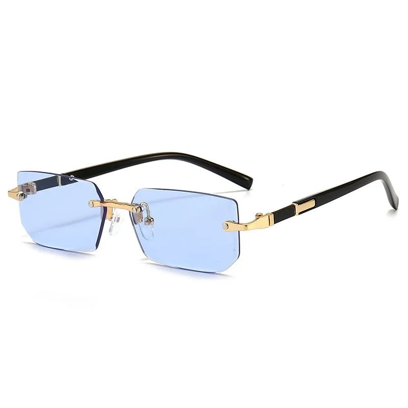 Rimless Rectangle Fashion Sunglasses For Women - Derslash