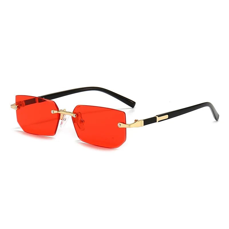 Rimless Rectangle Fashion Sunglasses For Women - Derslash