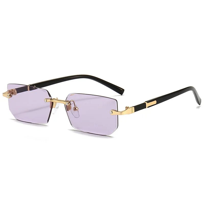 Rimless Rectangle Fashion Sunglasses For Women - Derslash