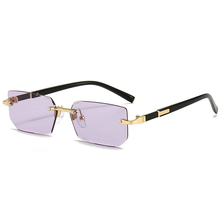 Rimless Rectangle Fashion Sunglasses For Women - Derslash