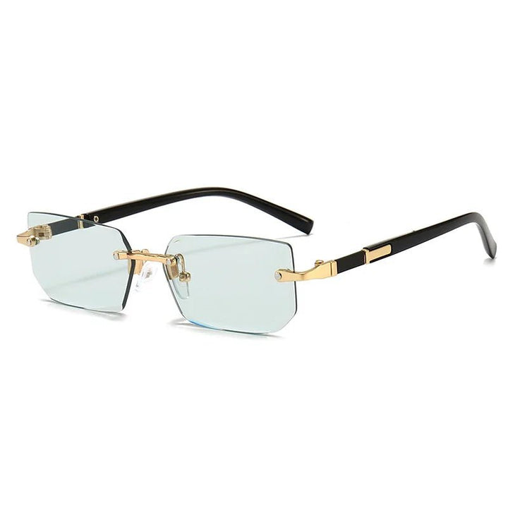 Rimless Rectangle Fashion Sunglasses For Women - Derslash