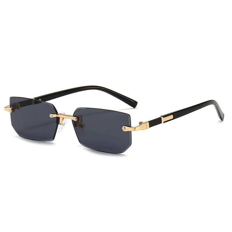 Rimless Rectangle Fashion Sunglasses For Women - Derslash