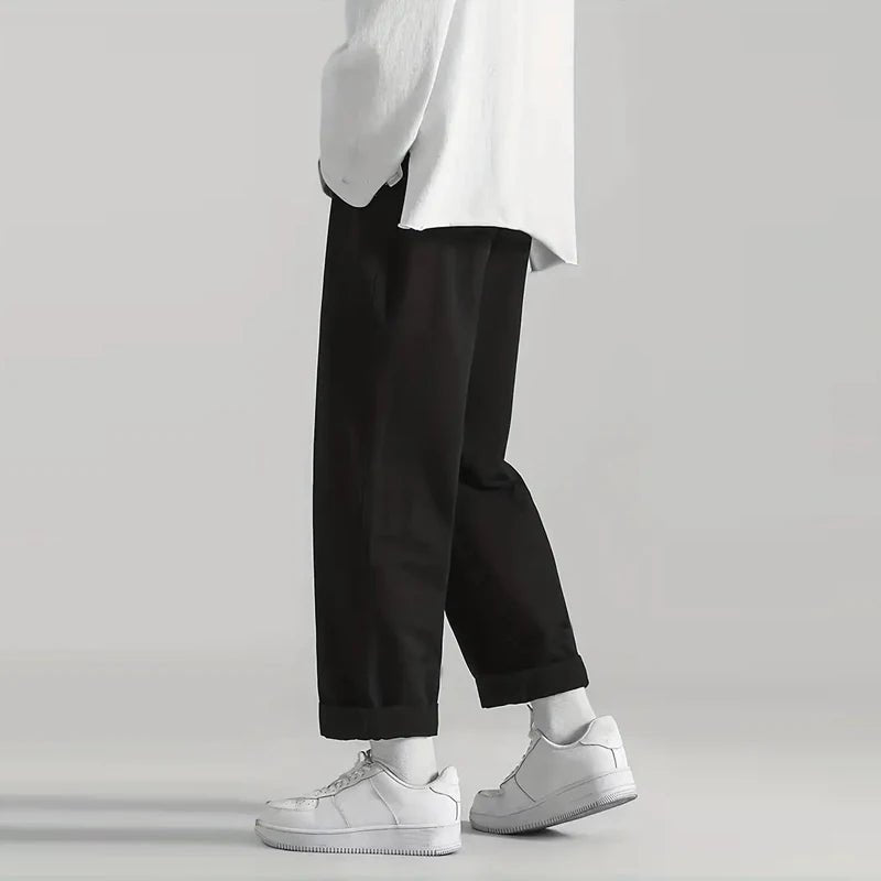 Solid Men's Straight Leg Cargo Pants - Derslash