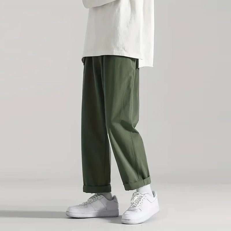 Solid Men's Straight Leg Cargo Pants - Derslash