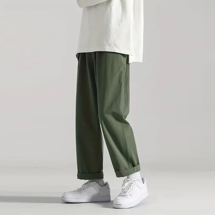 Solid Men's Straight Leg Cargo Pants - Derslash