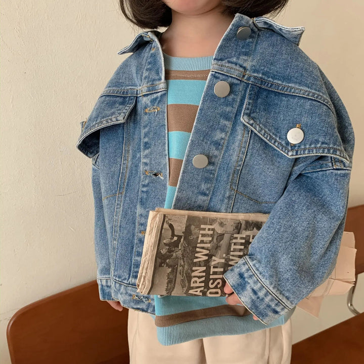Spring Fall Boys and girls Casual All - match Denim Jackets - Derslash