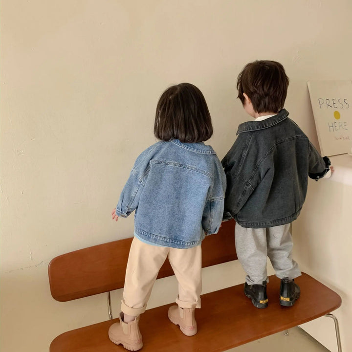Spring Fall Boys and girls Casual All - match Denim Jackets - Derslash