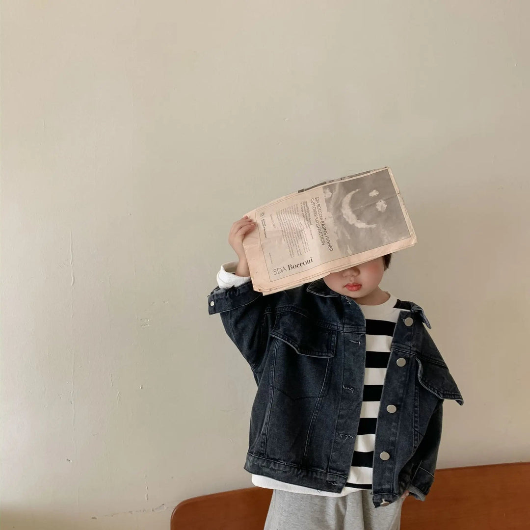 Spring Fall Boys and girls Casual All - match Denim Jackets - Derslash