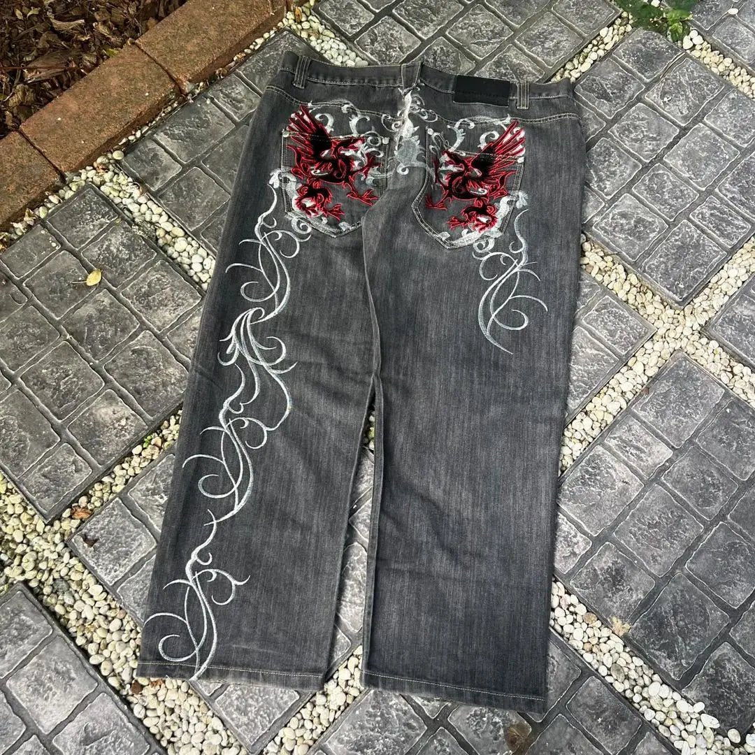 Street Harajuku Pattern Jeans - Derslash