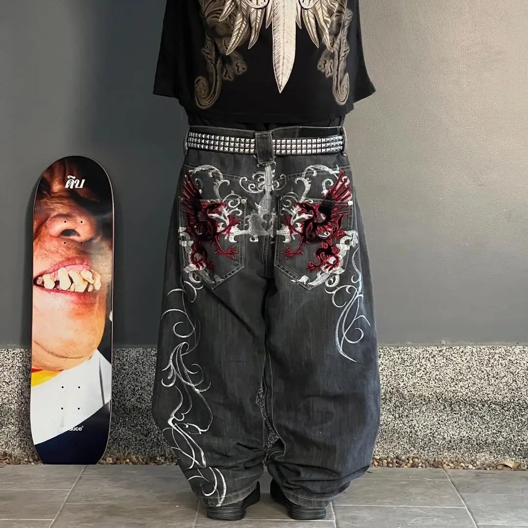 Street Harajuku Pattern Jeans - Derslash