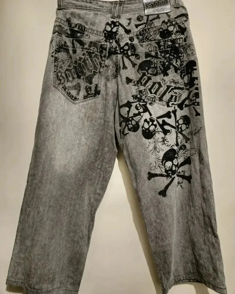 Street Harajuku Pattern Jeans - Derslash