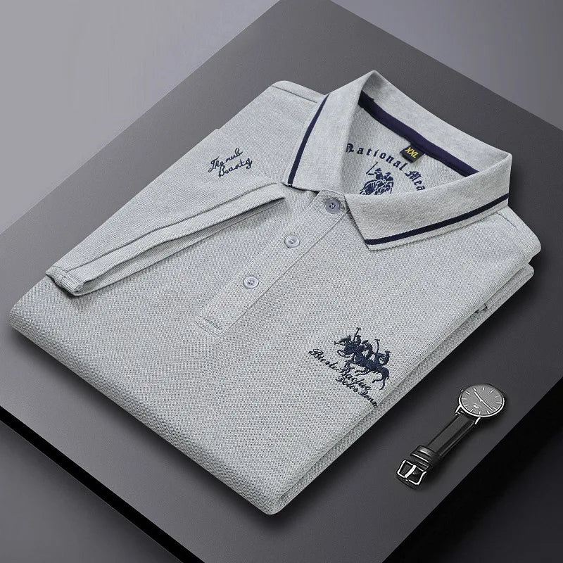 Summer Mens Embroidered Polo Shirts Short Sleeve - Derslash