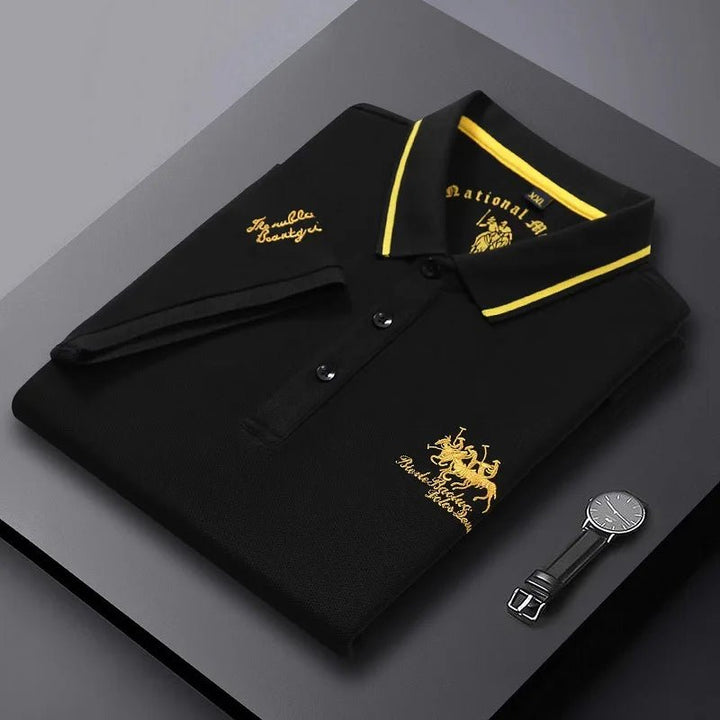 Summer Mens Embroidered Polo Shirts Short Sleeve - Derslash