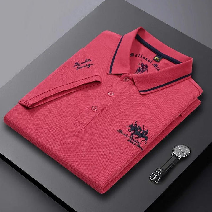 Summer Mens Embroidered Polo Shirts Short Sleeve - Derslash